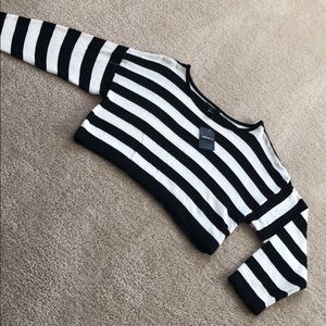 Stripped cropped sweater